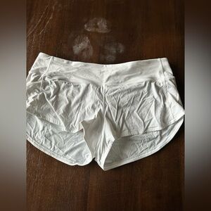 Lululemon Athletica White Athletic Shorts